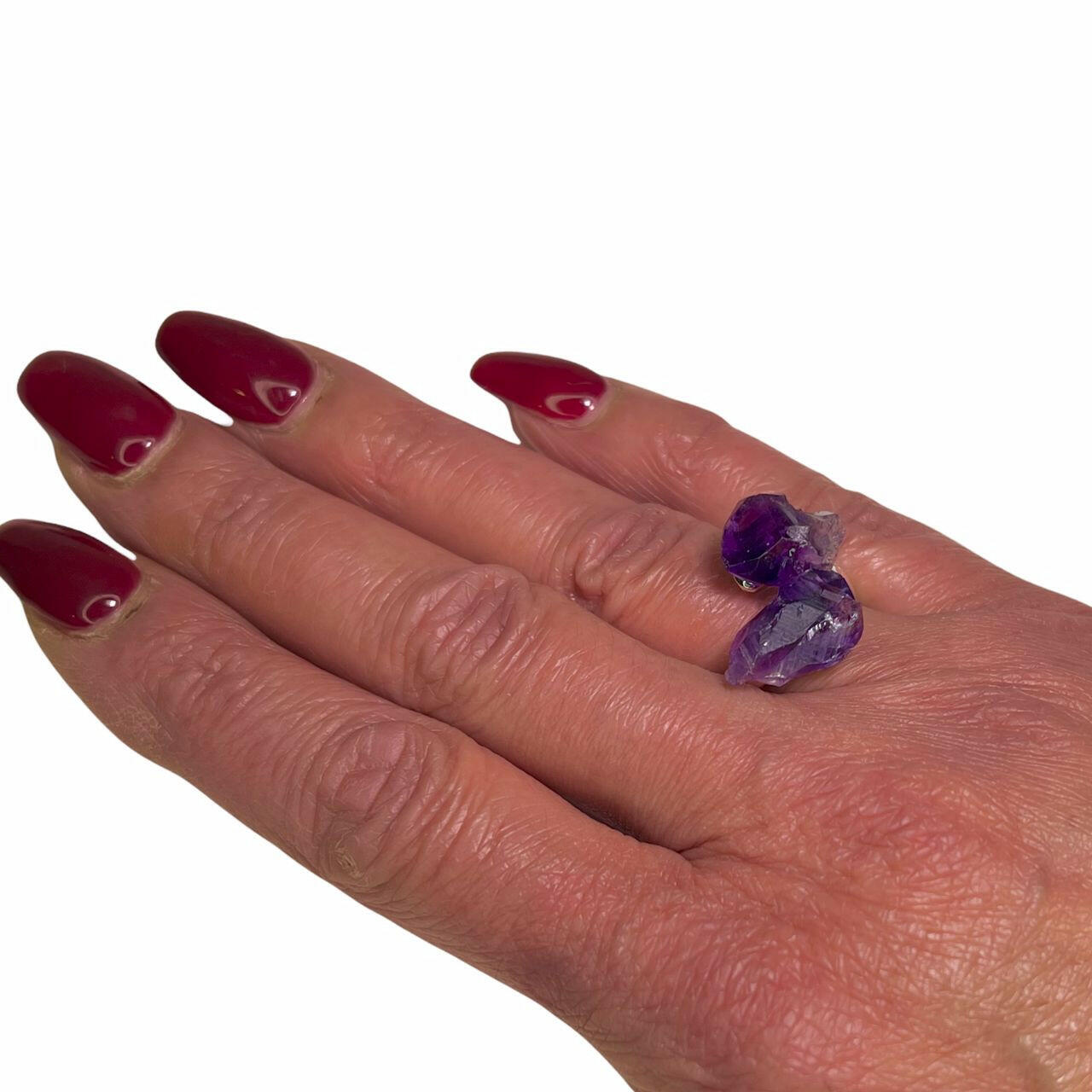Amethyst Crystal Ring.