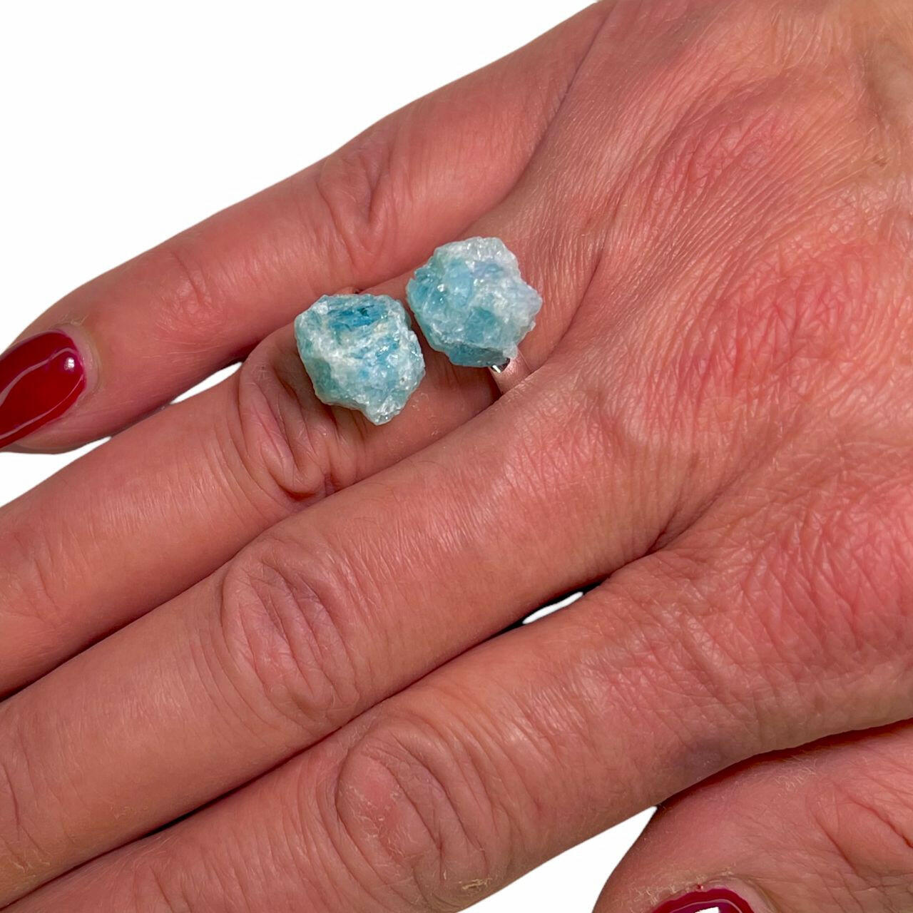 Aqua Marine Crystal Ring.