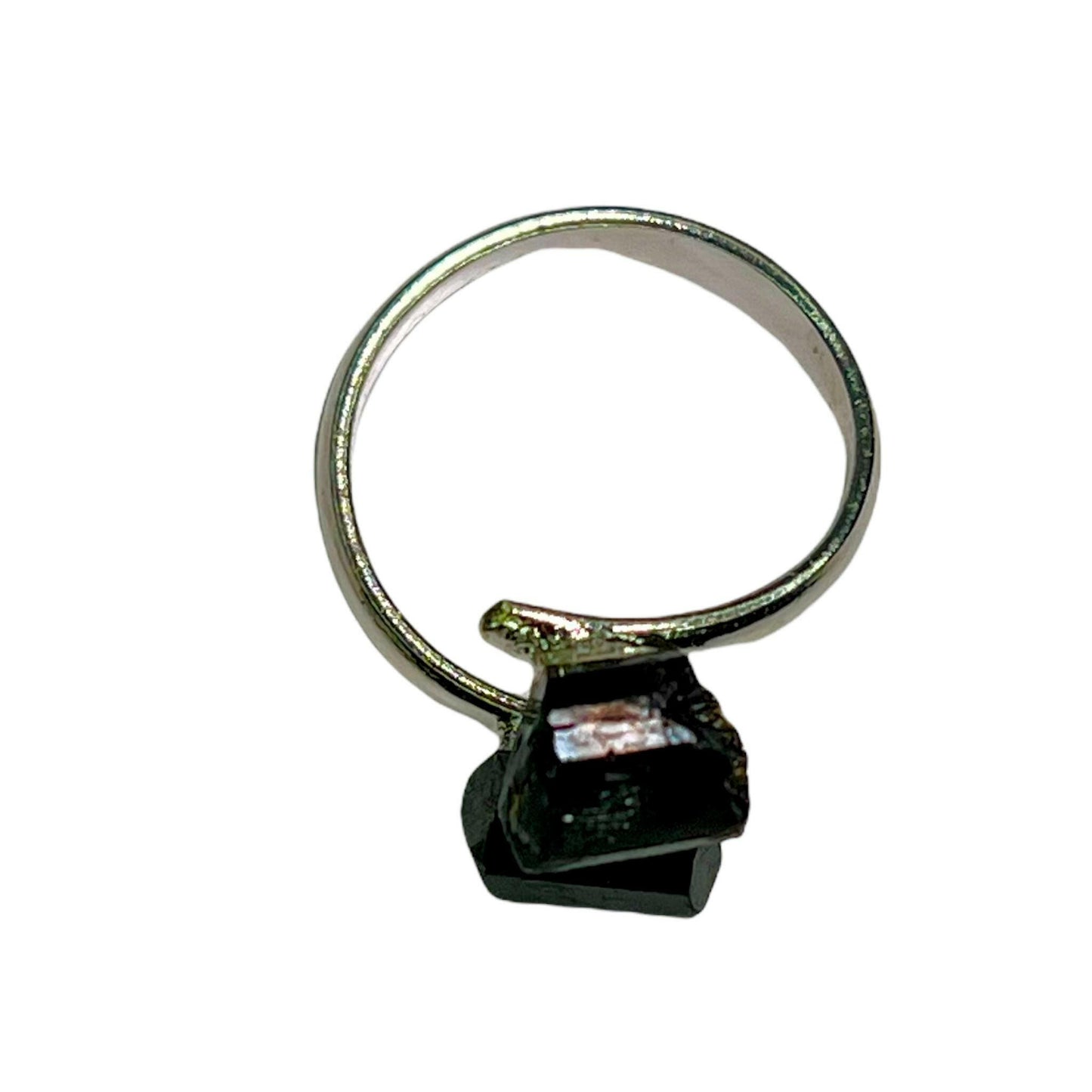 Black Tourmaline Crystal Ring.