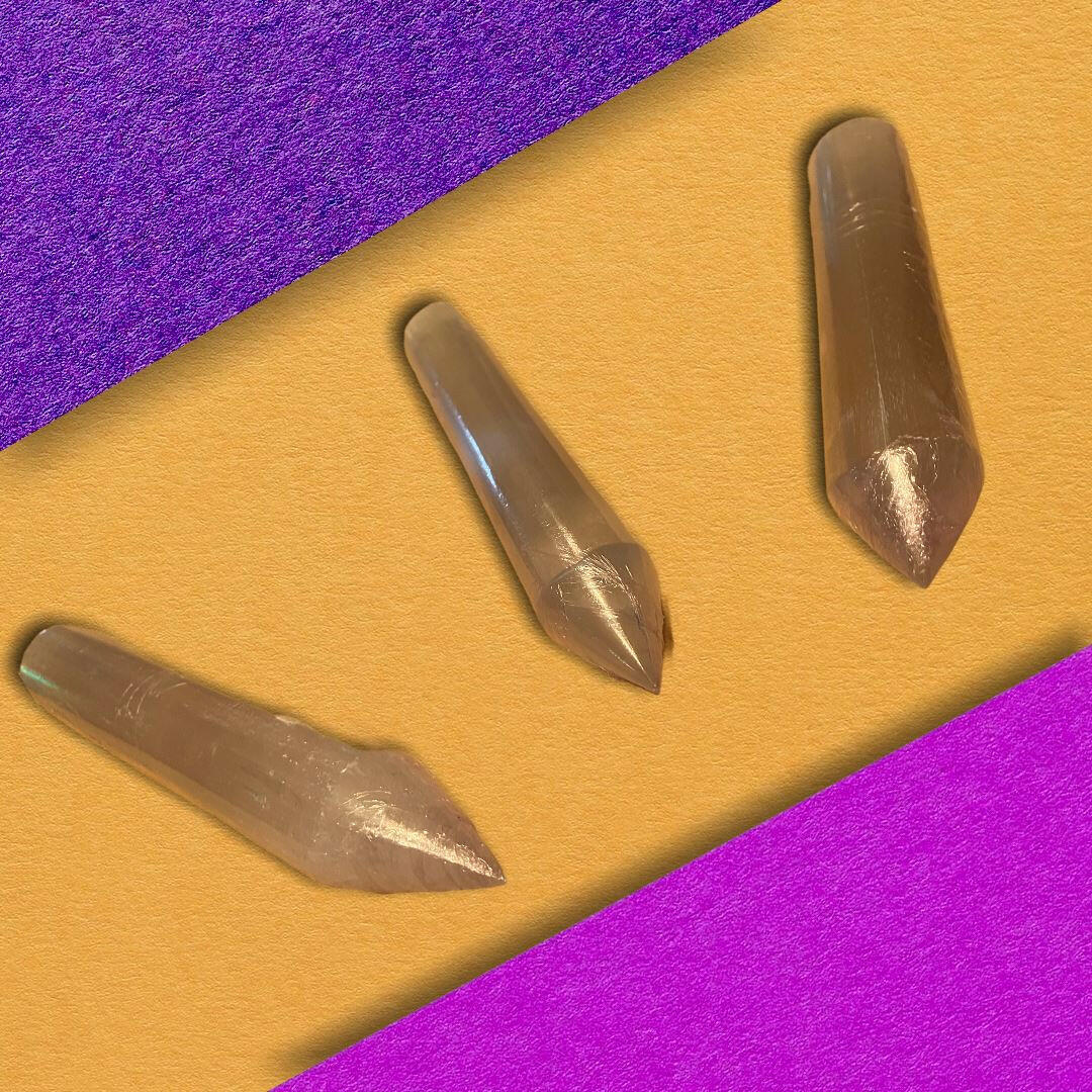 Selenite Wands 6”.