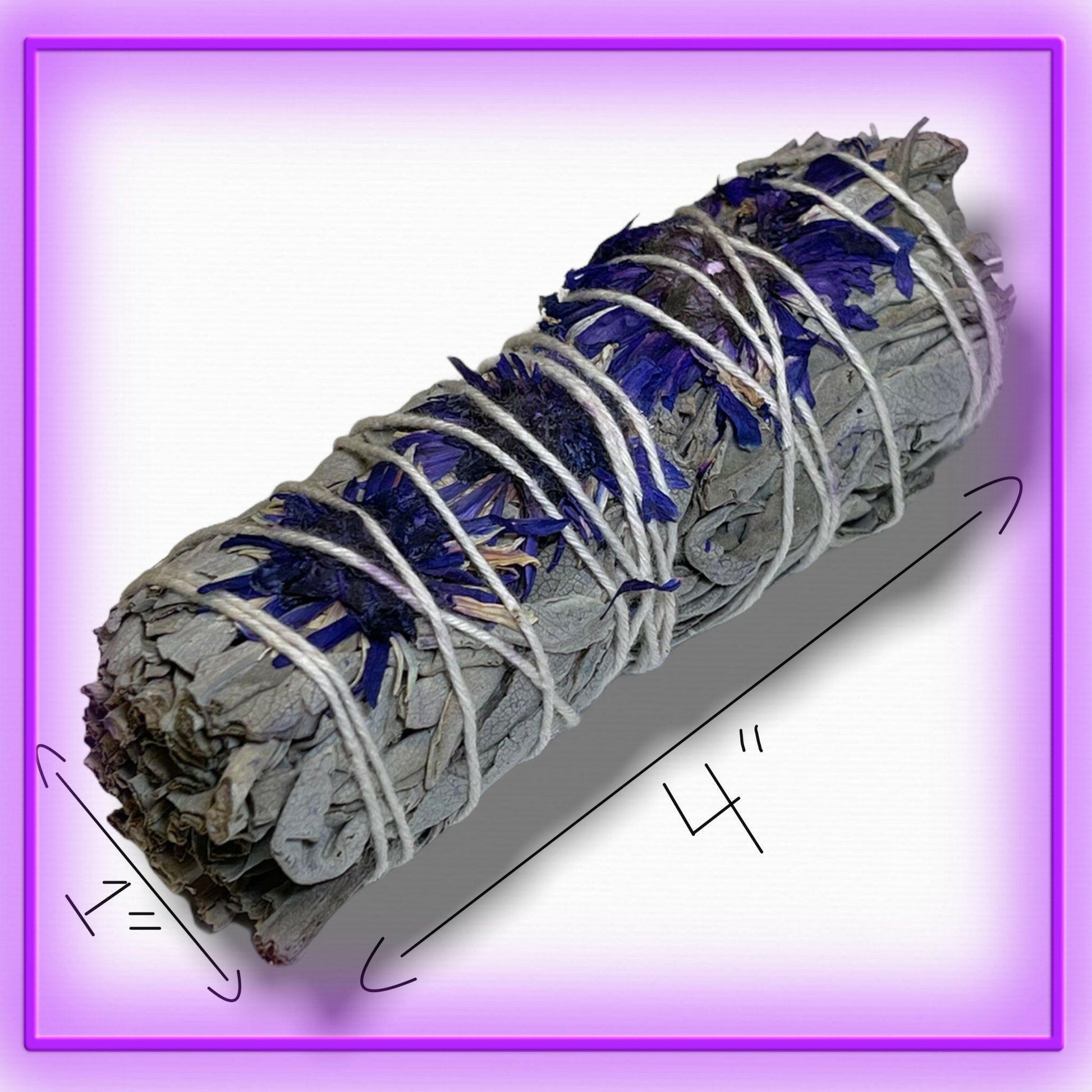 White Sage Purple Daze Smudge Stick - 4".