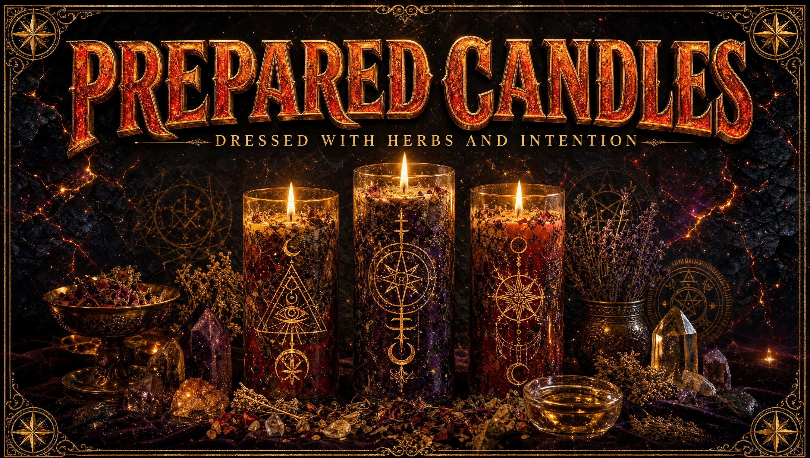 PREPARED METAPHYSICAL CANDLES
