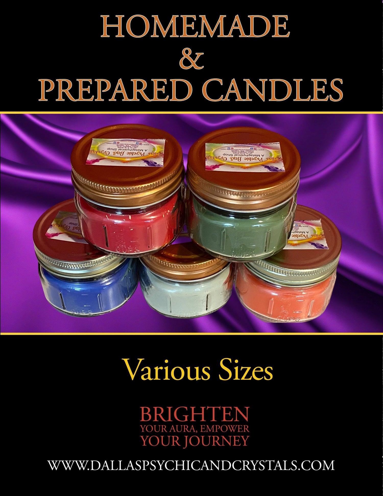 Prepared Metaphysical Candles