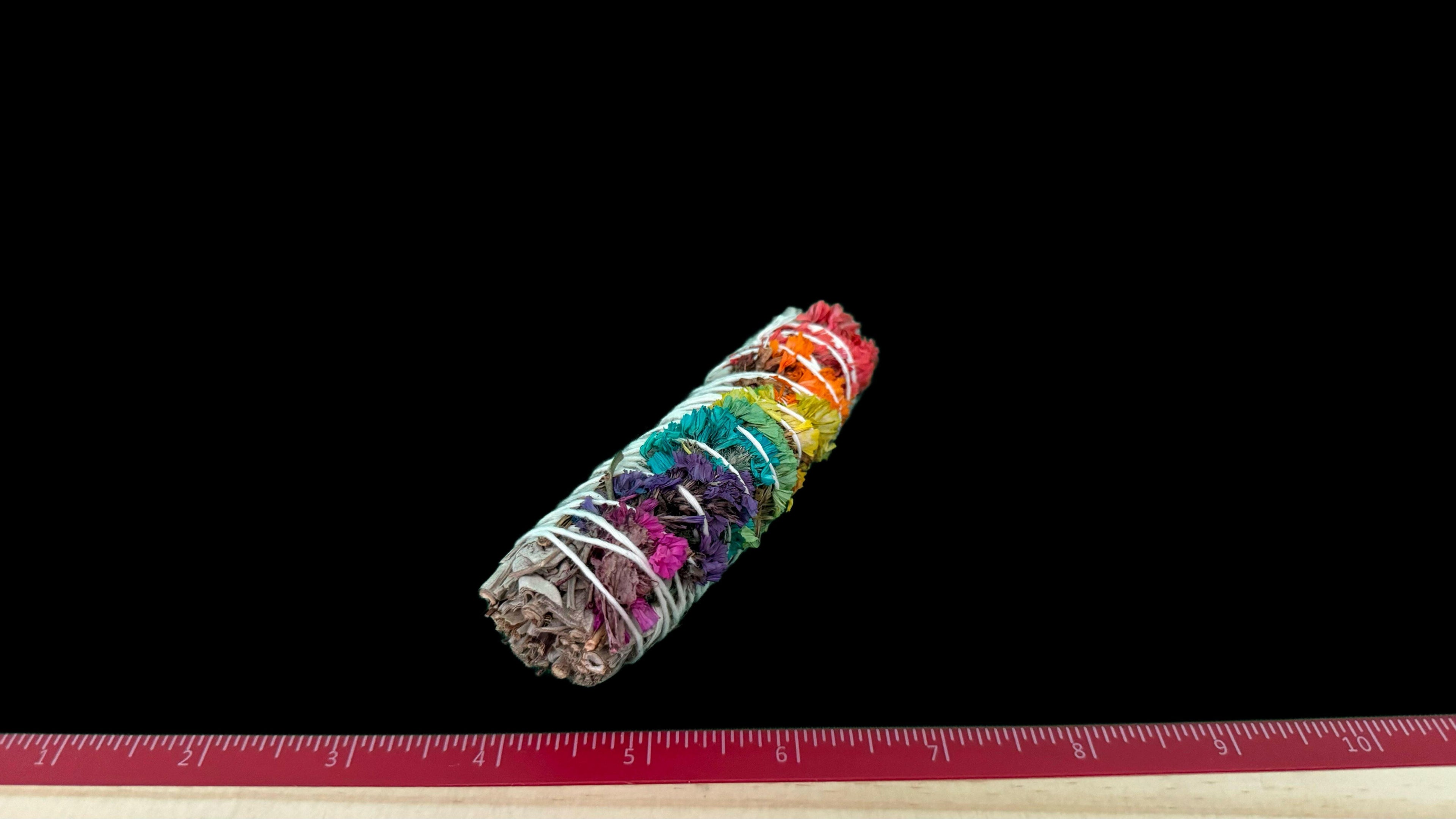 7 Chakra Smudge Stick - 4" White Sage Good Vibes Smudge Stick -4" DALLAS PSYCHIC AND CRYSTALS