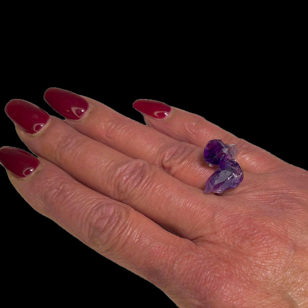 Amethyst Crystal Ring Rings DALLAS PSYCHIC AND CRYSTALS