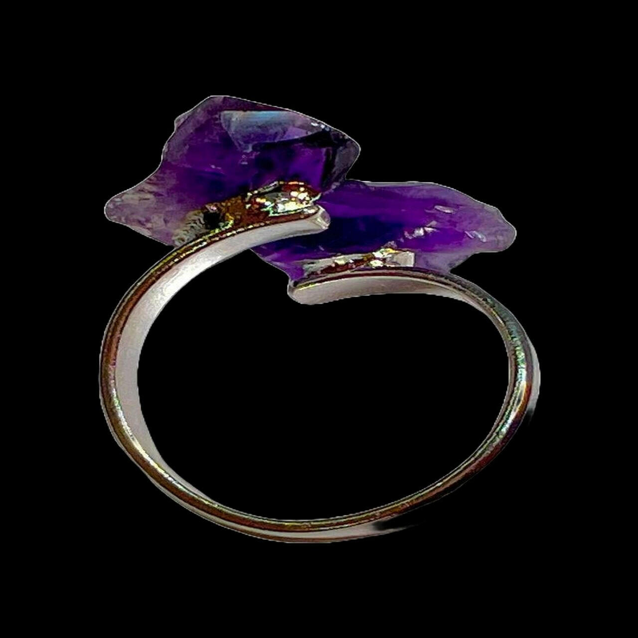 Amethyst Crystal Ring Rings DALLAS PSYCHIC AND CRYSTALS