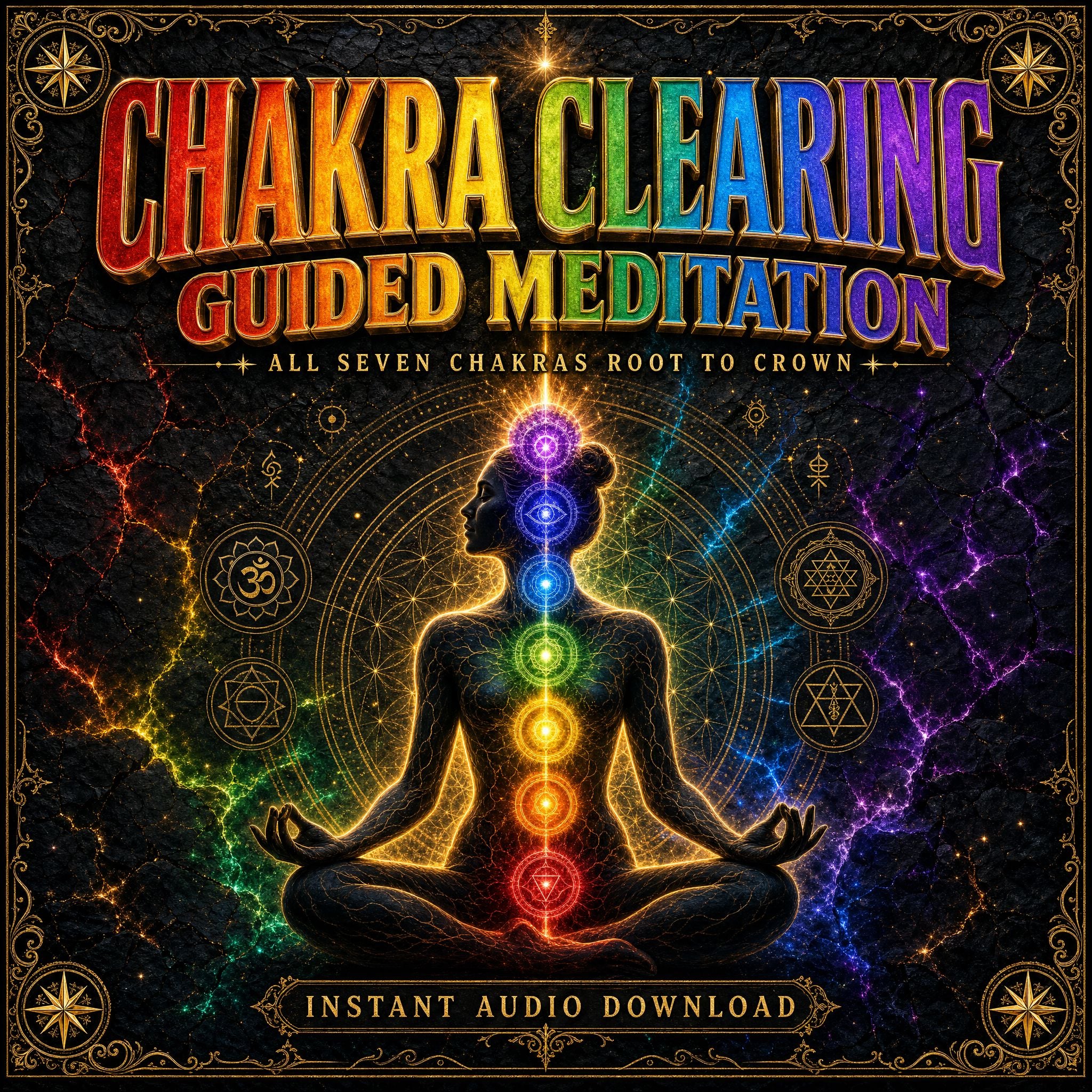 Chakra Clearing Guided Meditation (Digital Download) Instant Download DALLAS PSYCHIC AND CRYSTALS