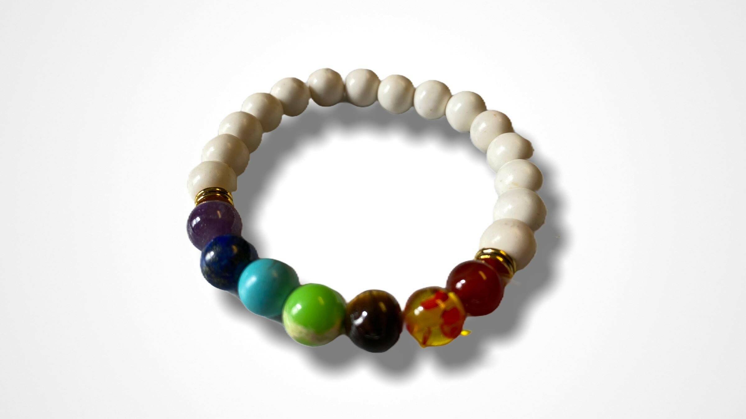 7 Chakra Bracelet / Howlite.