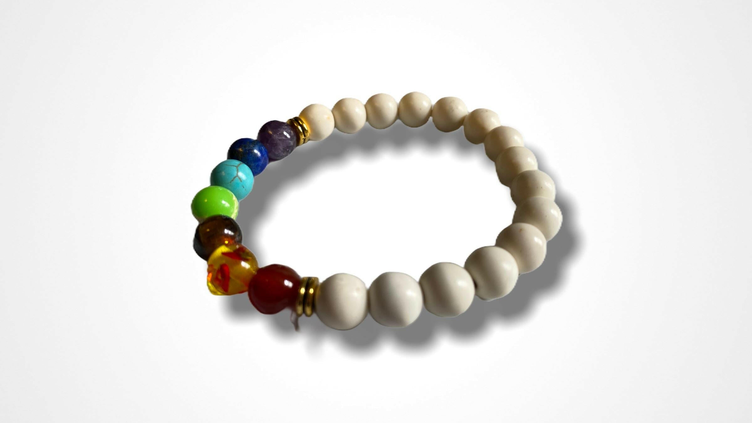 7 Chakra Bracelet / Howlite.