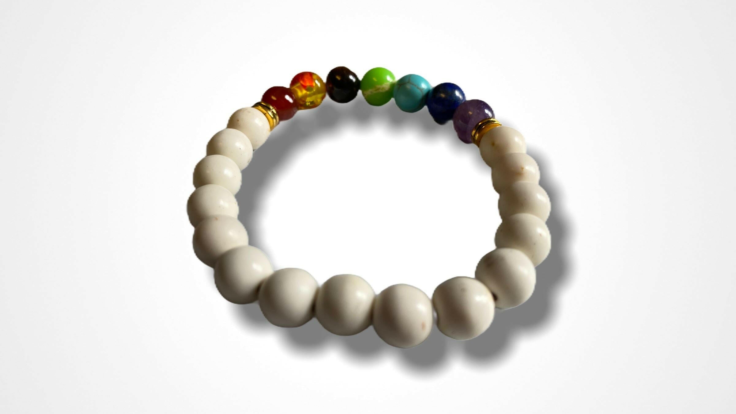 7 Chakra Bracelet / Howlite.
