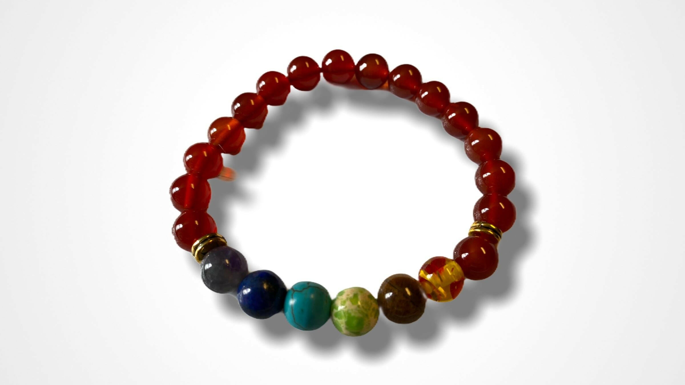 7 Chakra Bracelet / Red Agate.