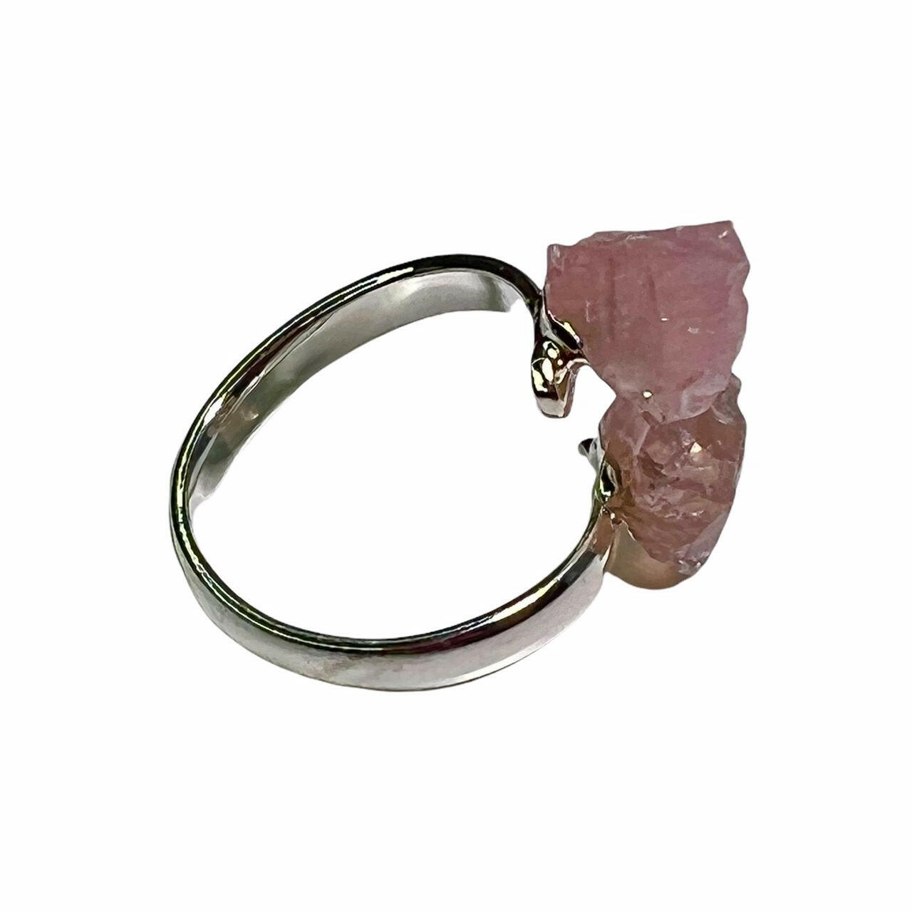 Rose Quartz Crystal Ring.