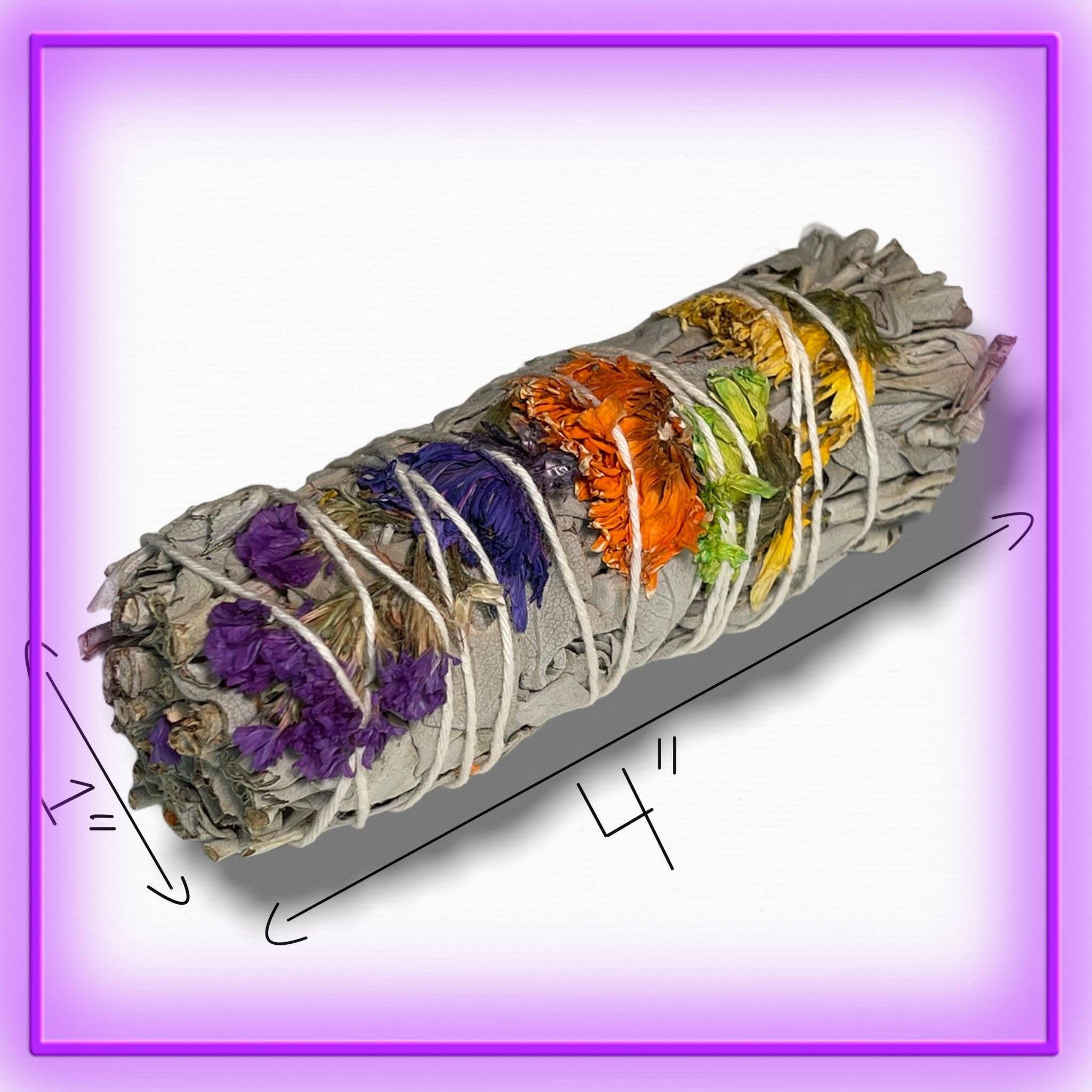 White Sage Good Vibes Smudge Stick - 4".