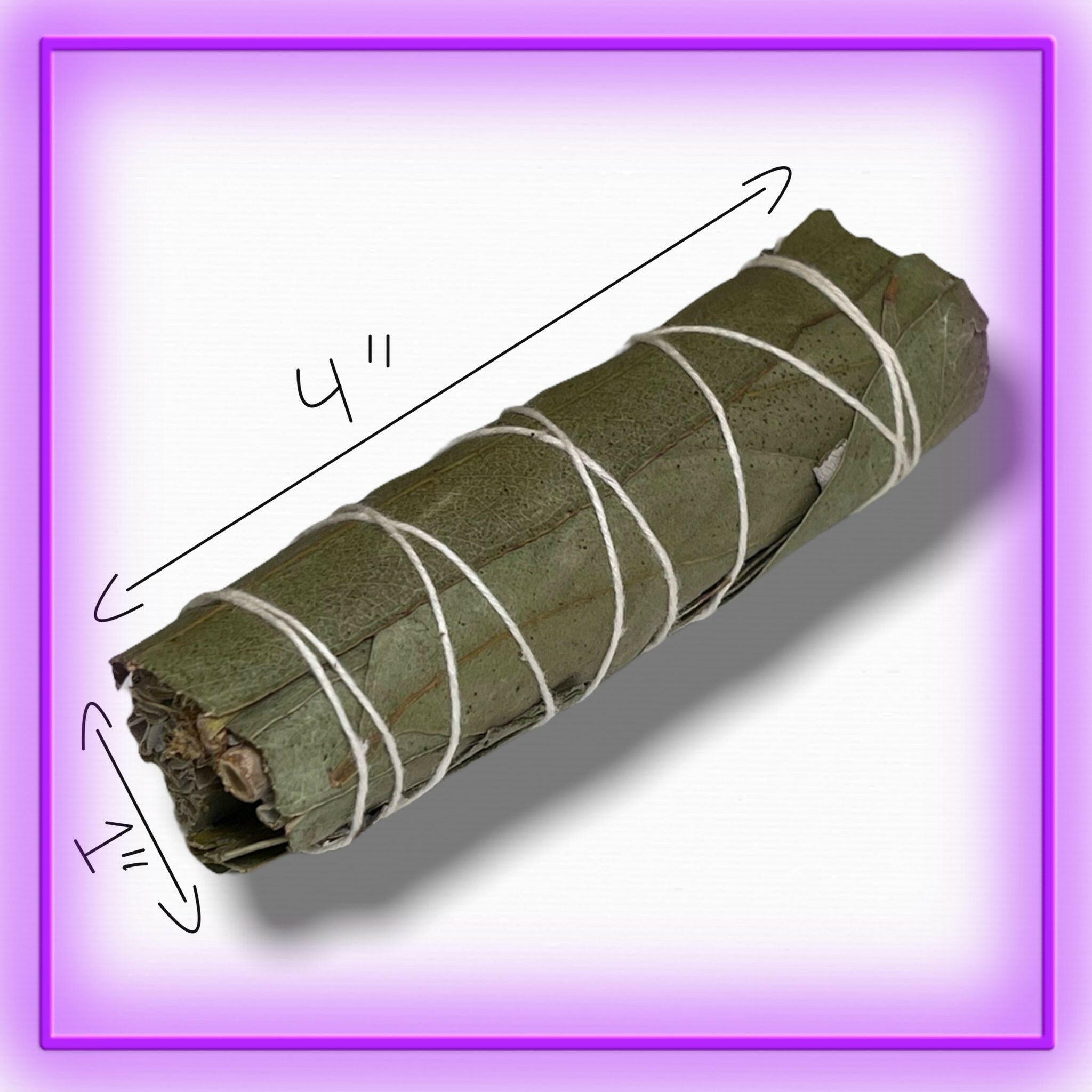 White Sage with Eucalyptus Smudge Stick - 4 inch.