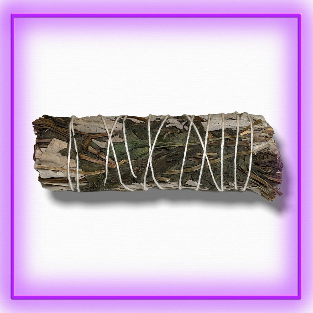 White Sage with Peppermint Smudge Stick - 4 inch.