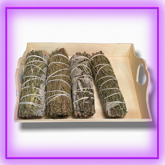 White Sage with Rosemary Smudge Stick - 4 inch.