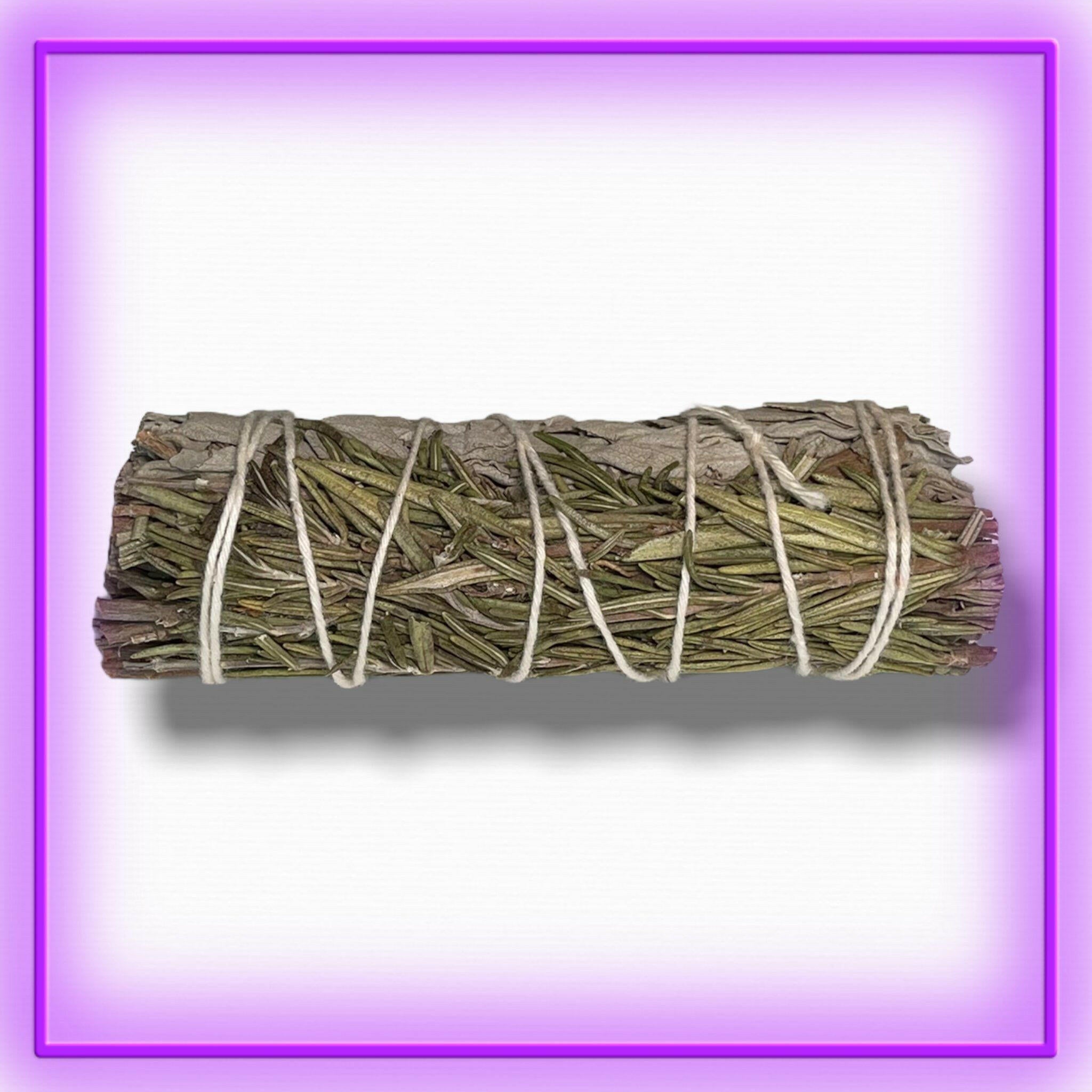 White Sage with Rosemary Smudge Stick - 4 inch.